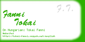 fanni tokai business card